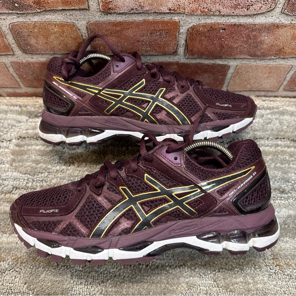 ASICS gel-kayano 21 women’s Sz 9 burgundy - Picture 8 of 13